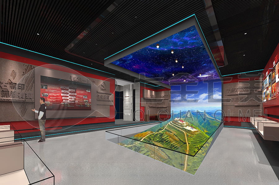 廉政教育基地，黨風(fēng)廉政宣傳平臺效果圖設(shè)計，廉政展廳設(shè)計施工