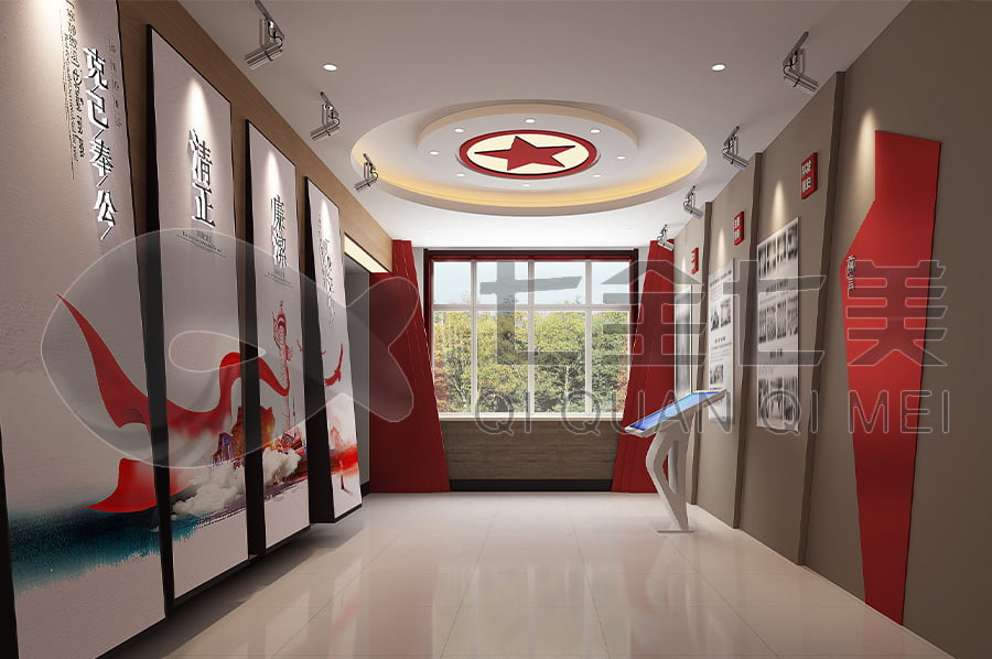 廉政文化基地, 黨風(fēng)廉政示范展館布置, 廉潔文化展廳, 施工單位公司